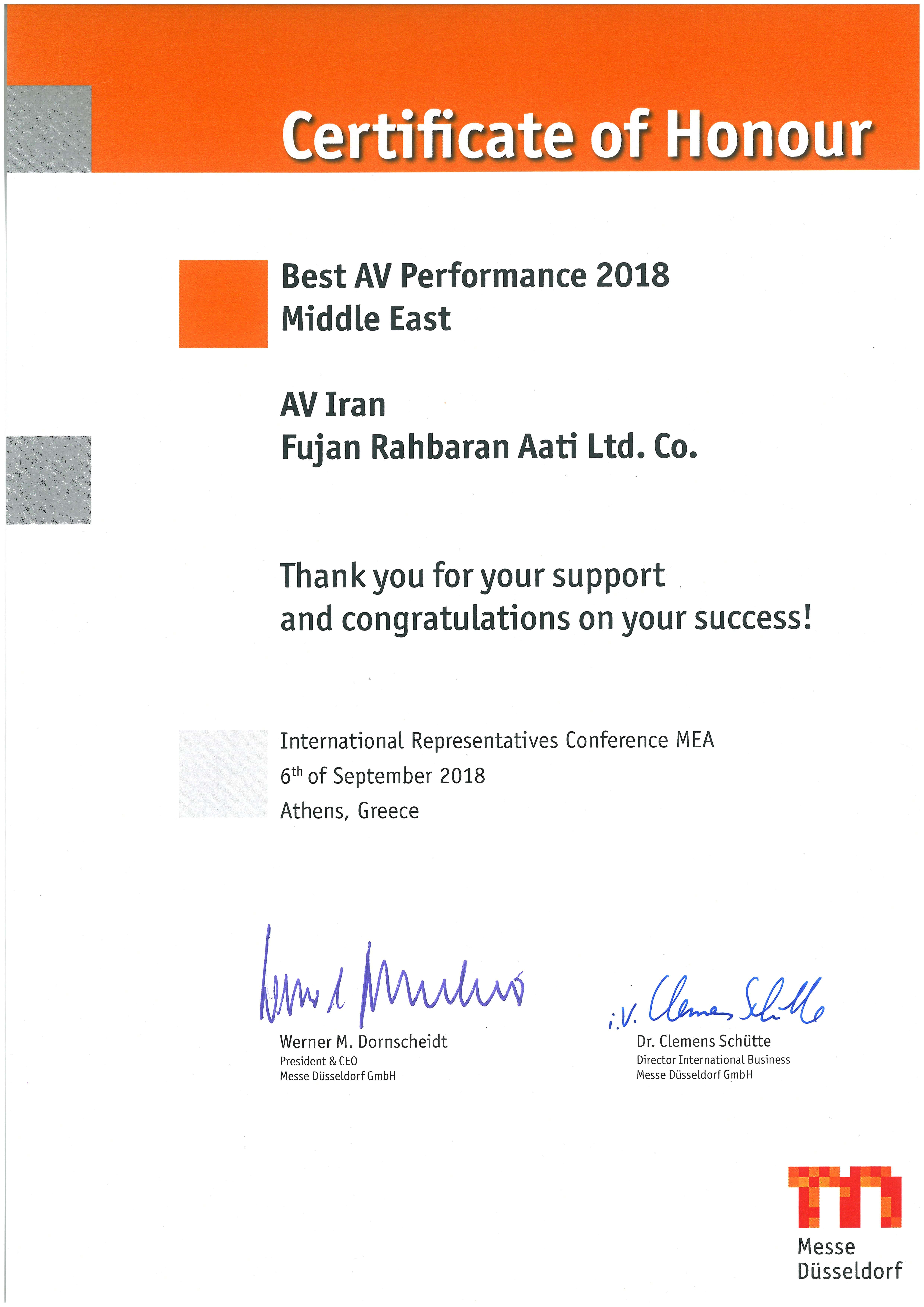 Best AV Performance 2018