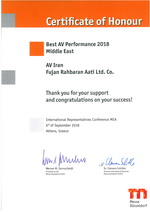 Certificate of Honour